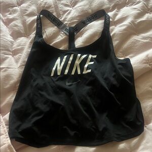 Nike Black and White Racerback Sports Top
